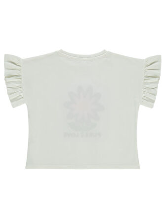 Civil Girls Kız Çocuk Tişört 6-9 Yaş Ekru