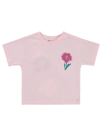 Civil Girls Lale Baskılı 2-5 Yaş Tişört - Pembe
