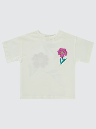 Civil Girls Kız Çocuk Tişört 2-5 Yaş Ekru