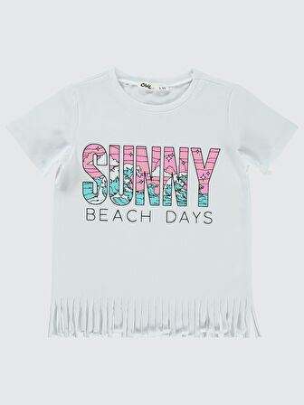 Civil Girls Kız Çocuk Tişört 2-5 Yaş Beyaz