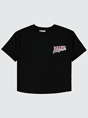 Civil Girls Kız Çocuk Tişört 10-13 Yaş Siyah