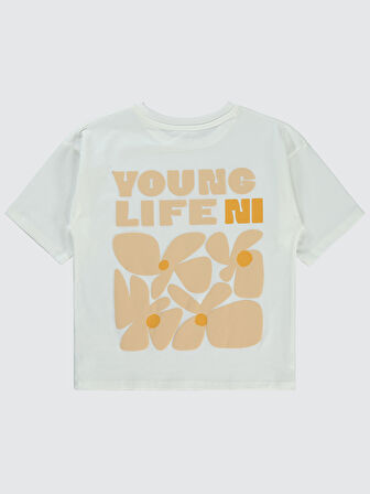 Civil Girls Kız Çocuk Tişört 10-13 Yaş Ekru