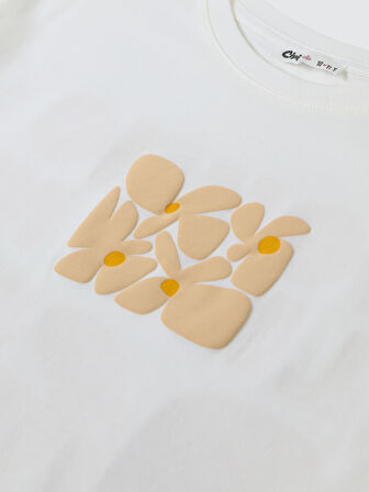 Civil Girls Kız Çocuk Tişört 10-13 Yaş Ekru