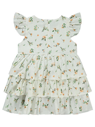 Civil Girls Katkat Etekli 2-5 Yaş Elbise - Beyaz 3-4 Yaş