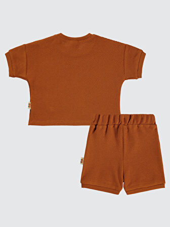 Civil Baby Erkek Bebek Şortlu Takım 6-18 Ay Tarçın