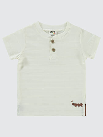 Civil Baby Erkek Bebek Tişört 6-18 Ay Krem