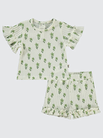Civil Baby Kız Bebek Takım 6-18 Ay Krem