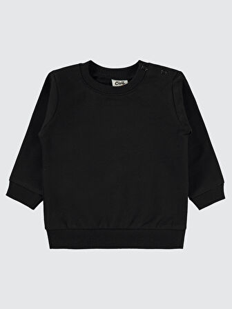 Civil Baby Erkek Bebek Sweatshirt 6-18 Ay Siyah