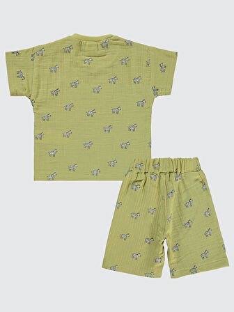 Civil Baby Erkek Bebek Şortlu Takım 6-18 Ay Yeşil