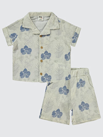 Civil Baby Erkek Bebek Şortlu Takım 6-18 Ay İndigo