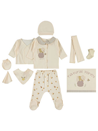 Civil Baby Erkek Bebek Zıbın Setleri 0-1 Ay Sütlükahve