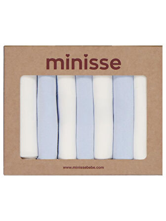 Civil Baby Düz 7 Li Ağız Mendili - Mavi Standart