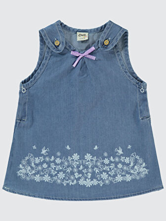 Civil Baby Kız Bebek Elbise 6-18 Ay Mavi