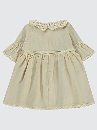 Pierre Cardin Kız Bebek Elbise 6-24 Ay Bej