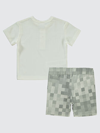 Pierre Cardin Erkek Bebek Şortlu Takım 3-18 Ay Gri