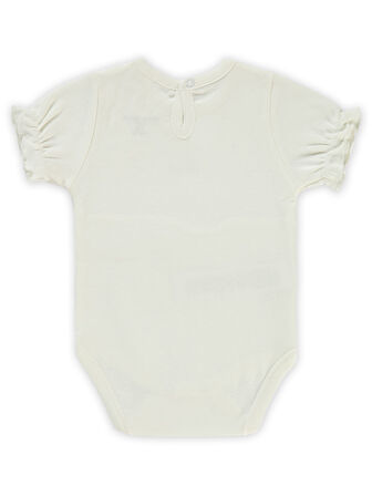 Pierre Cardin Kız Bebek Çıtçıtlı Badi 0-9 Ay Ekru