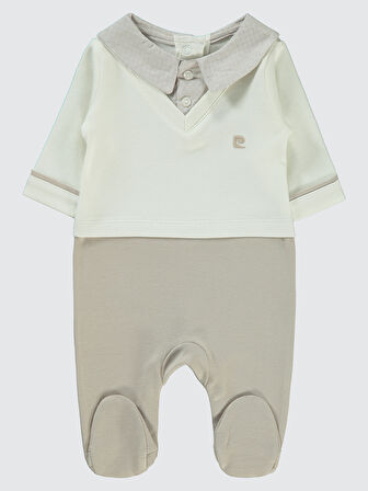 Pierre Cardin Erkek Bebek Patikli Tulum 0-3 Ay Bej