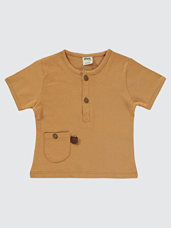 Civil Baby Erkek Bebek Şortlu Takım 6-18 Ay Taba