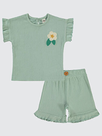 Civil Baby Kız Bebek Şortlu Takım 6-18 Ay Mint