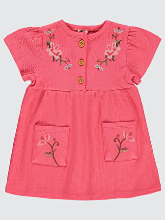 Civil Baby Kız Bebek Elbise 6-18 Ay Mercan