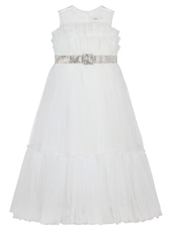 Civil Girls Kız Çocuk Abiye 6-9 Yaş Ekru