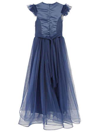 Civil Girls Bağcıklı 6-14 Yaş Abiye - Mavi6-7 Yaş