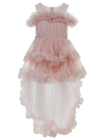 Civil Girls Kuyruklu 6-14 Yaş Abiye - Pembe 6-7 Yaş