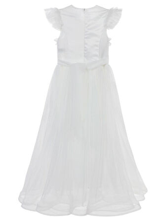 Civil Girls Bağcıklı 6-14 Yaş Abiye - Beyaz8-9 Yaş