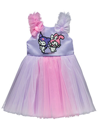 Kuromi Kız Çocuk Abiye 2-5 Yaş Lila