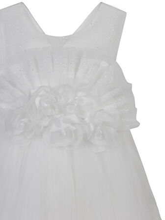 Civil Girls 2-5 Yaş Abiye - Beyaz 5-6 Yaş