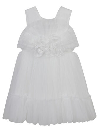 Civil Girls 6-9 Yaş Abiye - Beyaz 6-7 Yaş