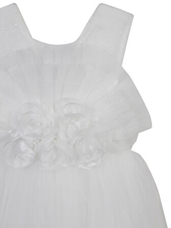 Civil Girls 6-9 Yaş Abiye - Beyaz 7-8 Yaş