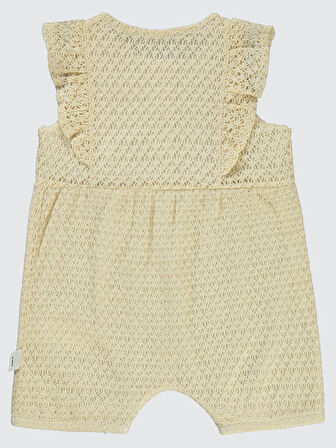 Civil Baby Kız Bebek Patiksiz Tulum 6-18 Ay Ekru