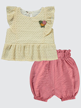 Civil Baby Kız Bebek Takım 6-18 Ay Ekru