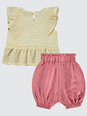 Civil Baby Kız Bebek Takım 6-18 Ay Ekru