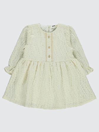 Civil Baby Kız Bebek Elbise 6-18 Ay Ekru
