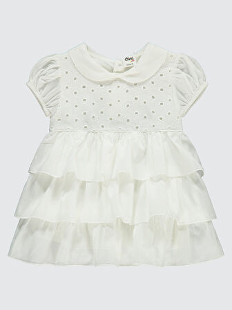 Civil Baby Kız Bebek Elbise 6-18 Ay Ekru