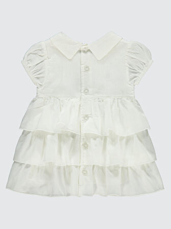 Civil Baby Kız Bebek Elbise 6-18 Ay Ekru