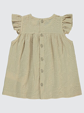 Civil Baby Kız Bebek Elbise 6-18 Ay Sütlü Kahve