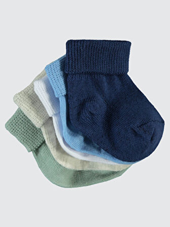 Civil Baby Erkek Bebek 5'li Çorap Set 6-12 Ay Mavi