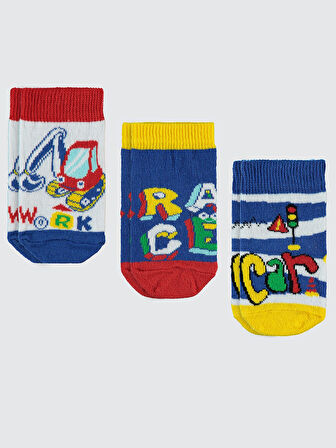 Civil Baby Erkek Bebek 3'lü Çorap Set 6-18 Ay Mavi