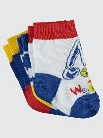 Civil Baby Erkek Bebek 3'lü Çorap Set 6-18 Ay Mavi