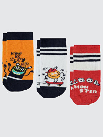 Civil Baby Erkek Bebek 3'lü Çorap Set 6-18 Ay Lacivert