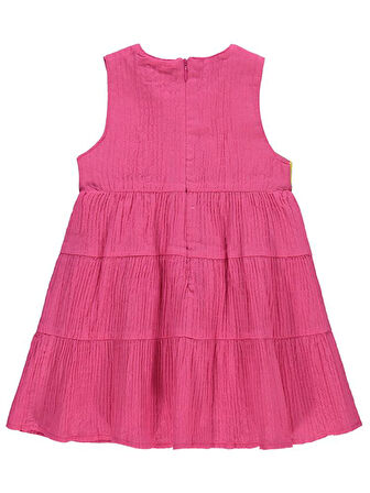 Civil Girls Roba Desenli 2-5 Yaş Elbise - Fusya 2-3 Yaş