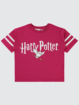 Harry Potter Kız Çocuk Tişört 6-9 Yaş Bordo