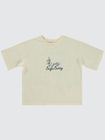 Bugs Bunny Kız Çocuk Tişört 6-9 Yaş FilDişi