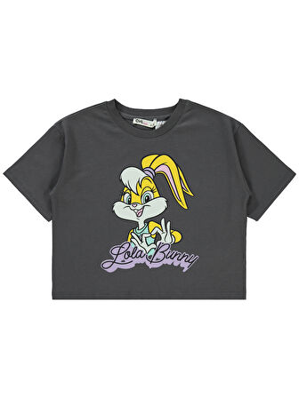 Lola Bunny Kız Çocuk Tişört 6-9 Yaş Füme