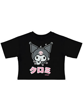 Kuromi Kız Çocuk Tişört 2-5 Yaş Siyah
