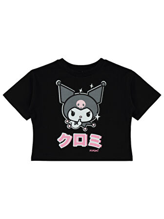 Kuromi Kız Çocuk Tişört 2-5 Yaş Siyah