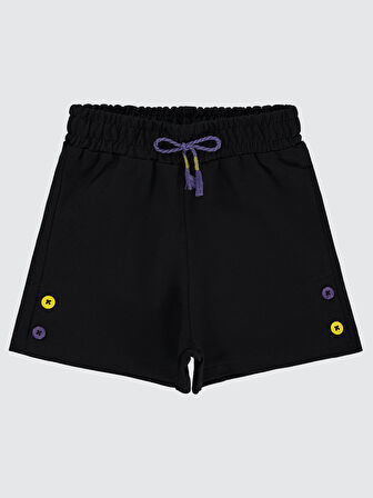 Civil Girls Kız Çocuk Şort 6-9 Yaş Siyah
